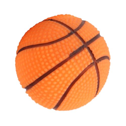 Jonlaki Hund Spielzeugball, Lustige Quietschende Bälle für Hunde mit Sicherem Material, Interaktives Hund Spielzeug für Mittelgroßes Hund Kauen, Trainieren, Interaktiv (Basketball) von Jonlaki