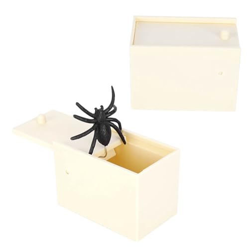 Jonlaki Spider -Streichbox, Lustige Holzbox Spielzeug Streich Gefälschte Spinnen -Schreckensüberraschungsbox Witz Toys Halloween Prankster Zeug für Erwachsene für den Halloween Aprilscherz's Day Jonlaki Spider -Streichbox, Lustige Holzbox Spielzeug Streich Gefälschte Spinnen -Schreckensüberraschungsbox Witz Toys Halloween Prankster Zeug für Erwachsene für den Halloween Aprilscherz's Day von Jonlaki