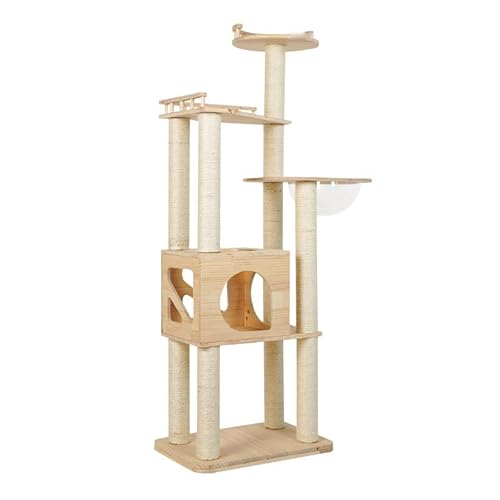 JooTech Katzenbaum | Kratzbaum | aus Holz | 5 Ebenen | Aussichtsplattform | Natur | 164,5 cm Hoch JooTech Katzenbaum | Kratzbaum | aus Holz | 5 Ebenen | Aussichtsplattform | Natur | 164,5 cm Hoch von JooTech