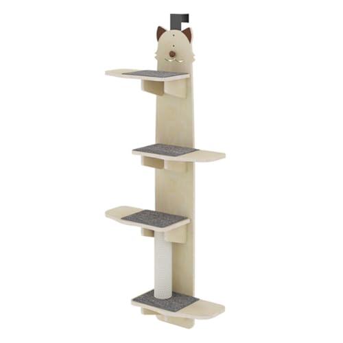 Jooehyer 4-Ebenen T¨¹rh?ngender Katzenkletterer f¨¹r Innenkatzen Greifen Sie das Brett Vertikaler Katzenregal- Plank Katzenkopf - 1,7 Meter Jooehyer 4-Ebenen T¨¹rh?ngender Katzenkletterer f¨¹r Innenkatzen Greifen Sie das Brett Vertikaler Katzenregal- Plank Katzenkopf - 1,7 Meter von Jooehyer