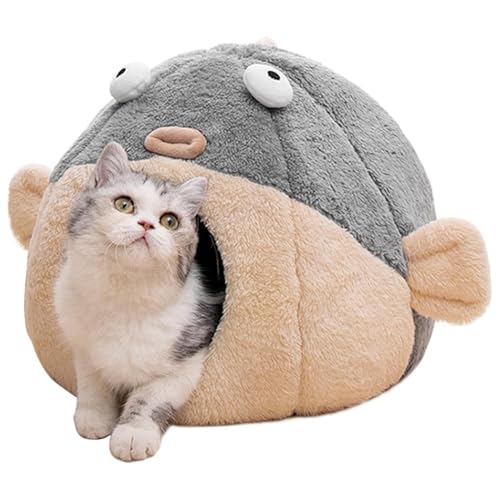 Jooehyer Graues Katzenbetth?hle- Abnehmbares Waschbares Gepolstertes Kissen, f¨¹r Innenkatzen, Lebhaftes Katzenbett und M?Bel Jooehyer Graues Katzenbetth?hle- Abnehmbares Waschbares Gepolstertes Kissen, f¨¹r Innenkatzen, Lebhaftes Katzenbett und M?Bel von Jooehyer