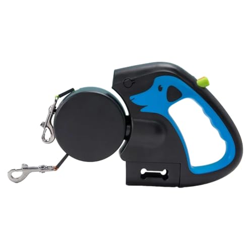Jooehyer Pet -Leine f¨¹r 2 Hunde Haustier Leine mit Taschenlampe Poop Bag Box Haustier Traktionsseil Einbl?ttern von Jooehyer