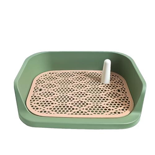 Toilettentraining-Tablett für Haustiere, Gitterdesign mit erhöhtem Rand -60 * 50vm (Dunkelgrün) von JooumaniQ