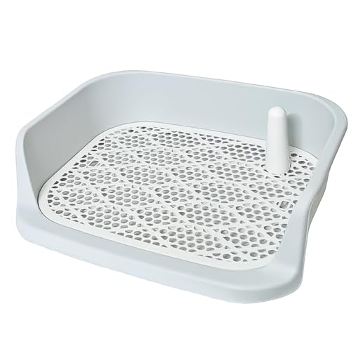 Toilettentraining-Tablett für Haustiere, Gitterdesign mit erhöhtem Rand -60 * 50vm (Grau) von JooumaniQ