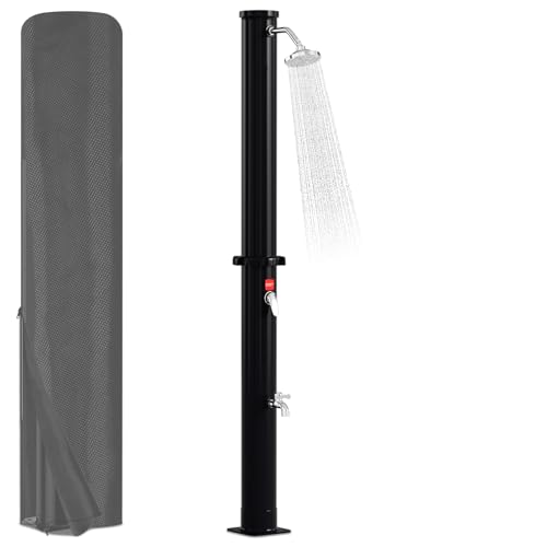 Joparri Solardusche Gartendusche 20 Liter inkl. Schutzhaube und 360° Duschkopf, Einstellbare Temperatur bis 60°C, Aussendusche für Garten Camping Pooldusche, Schwarz Joparri Solardusche Gartendusche 20 Liter inkl. Schutzhaube und 360° Duschkopf, Einstellbare Temperatur bis 60°C, Aussendusche für Garten Camping Pooldusche, Schwarz von Joparri