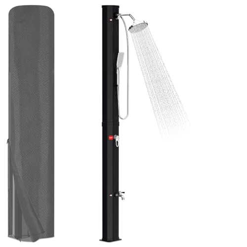 Joparri Solardusche mit Handbrause 35 Liter inkl. Schutzhaube und 360° Duschkopf, Einstellbare Temperatur bis 60°C, 50 PSI Wasserdruck Außenduschen, für Garten Camping Pooldusche, Schwarz Joparri Solardusche mit Handbrause 35 Liter inkl. Schutzhaube und 360° Duschkopf, Einstellbare Temperatur bis 60°C, 50 PSI Wasserdruck Außenduschen, für Garten Camping Pooldusche, Schwarz von Joparri