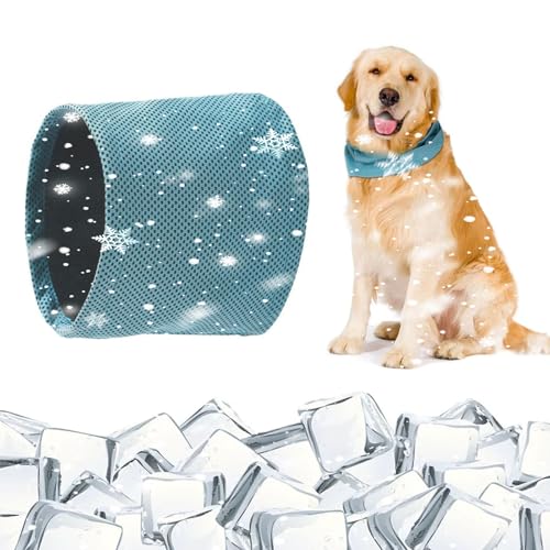 1 Stück Hunde Halstücher Kühlend, Atmungsaktiv Wärmeableitung Bandana Hund, Kühlhalsband für Hunde, Hundehalsband mit Tuch Kühlend für Kleine Mittel Große Katzen, S Größe von Jormftte