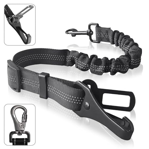1 x Hunde-Sicherheitsgurt, 54–90 cm, verstellbare Autoschnalle, Nylon, Sicherheitsgurt, Geschirr, Hakenriegel, reflektierend, elastisch, langlebig, drehbar, verdreht sich nicht, reflektierende Nähte 1 x Hunde-Sicherheitsgurt, 54–90 cm, verstellbare Autoschnalle, Nylon, Sicherheitsgurt, Geschirr, Hakenriegel, reflektierend, elastisch, langlebig, drehbar, verdreht sich nicht, reflektierende Nähte von Jormftte