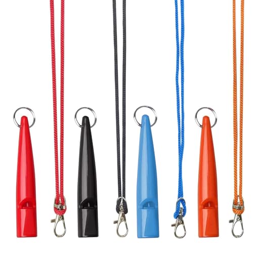 Jormftte Professionelle Hundepfeife, 4 Stück, Hundetrainingspfeife, hohe Tonhöhe, Kunststoff, mit Schlüsselband, Schlüsselanhänger, standardisierte Frequenz für Rückruf-Bellkontrolle Jormftte Professionelle Hundepfeife, 4 Stück, Hundetrainingspfeife, hohe Tonhöhe, Kunststoff, mit Schlüsselband, Schlüsselanhänger, standardisierte Frequenz für Rückruf-Bellkontrolle von Jormftte