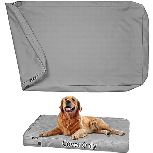 Joroamp Ersatz-Hundebettbezug, waschbar, wasserdicht, groß, Leinen, abnehmbare Bezüge mit Reißverschluss, 101,6 x 68,6 x 10,2 cm, Grau Joroamp Ersatz-Hundebettbezug, waschbar, wasserdicht, groß, Leinen, abnehmbare Bezüge mit Reißverschluss, 101,6 x 68,6 x 10,2 cm, Grau von Joroamp