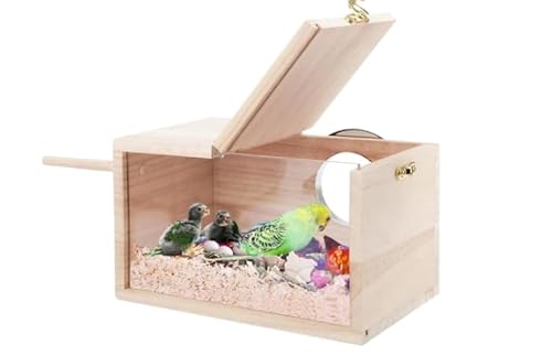 Jortmrd Nistkasten Wellensittich Vogelnest Brutkasten für Vögel Transparentes Design Vogelzuchtbox Vogelzucht Vogelhaus aus Holz für Sittich Lovebirds Papageien (12x12x19,5cm) Jortmrd Nistkasten Wellensittich Vogelnest Brutkasten für Vögel Transparentes Design Vogelzuchtbox Vogelzucht Vogelhaus aus Holz für Sittich Lovebirds Papageien (12x12x19,5cm) von Jortmrd
