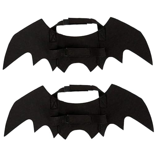 2pcs Katzenfledermausflügel, verstellbarer Filzflügel für Katze, niedliche Halloween-Haustierkostüm-Kleidungszubehör 2pcs nicht gewebter Haustier Halloween Cosplay Filzdekoration Kostüm Party Schwar 2pcs Katzenfledermausflügel, verstellbarer Filzflügel für Katze, niedliche Halloween-Haustierkostüm-Kleidungszubehör 2pcs nicht gewebter Haustier Halloween Cosplay Filzdekoration Kostüm Party Schwar von Jorzer