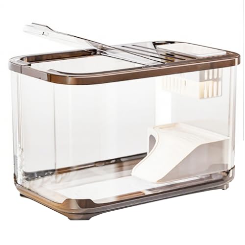 Aquarium, Kompaktes Aquarium-Starter-Kit mit Klettergerüst, Leicht zu reinigen und zu pflegen, für Schildkröten und Wassertiere von Jorzer