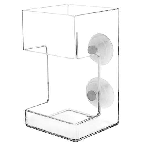 Fischfutterautomat, transparenter Fischfutterautomat aus Kunststoff mit Saugnapf, der das Verstreuen von Futter verhindert, für alle Arten von Aquarienzubehör. Fischfutterautomat, transparenter Fischfutterautomat aus Kunststoff mit Saugnapf, der das Verstreuen von Futter verhindert, für alle Arten von Aquarienzubehör. von Jorzer