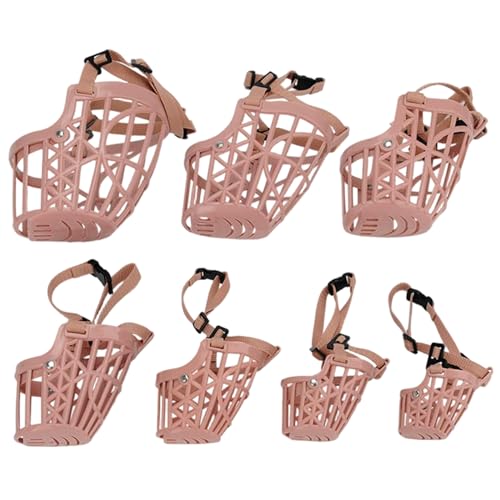 Hund Mundgeräte, 7pcs Anti -Beißkorb -Mündung für Hunde für kleine, mittelgroße, große und zusätzliche Welpen verstellbare Plastikmündungen, atmungsaktive Hundemündung, Korb, Käfigmündungen für Hund von Jorzer