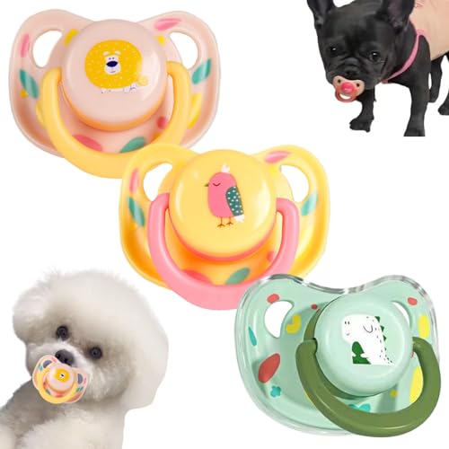 Jorzer Hund Pecifier 3PCS Silikon abnehmbar interaktiver Kauenspielzeugmischung mit Abdeckung und Zwei atmungsaktiven Löchern 3 Muster hitzebeständig Jorzer Hund Pecifier 3PCS Silikon abnehmbar interaktiver Kauenspielzeugmischung mit Abdeckung und Zwei atmungsaktiven Löchern 3 Muster hitzebeständig von Jorzer