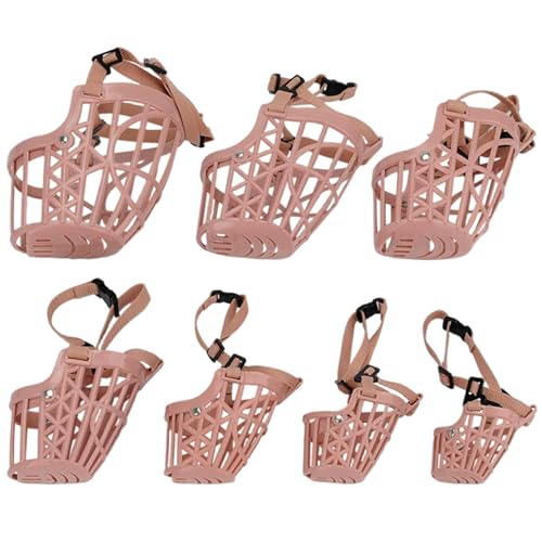 Hundemund, 7pcs Anti -beißende verstellbare Kunststoff atmungsaktive Korbmündung für Hunde für kleine, mittlere, große und zusätzliche Welpen Hundemund, 7pcs Anti -beißende verstellbare Kunststoff atmungsaktive Korbmündung für Hunde für kleine, mittlere, große und zusätzliche Welpen von Jorzer