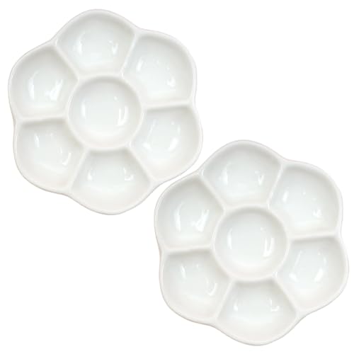 Jorzer Einsiedlerkrebs-Futternapf, 2-teiliger Futter- und Wassernapf mit 7 Fächern, 8, 9 cm, Keramik-Einsiedlerkrebs-Aquariumzubehör für Schnecken, Geckos, Eidechsen, Haustierdekoration. von Jorzer