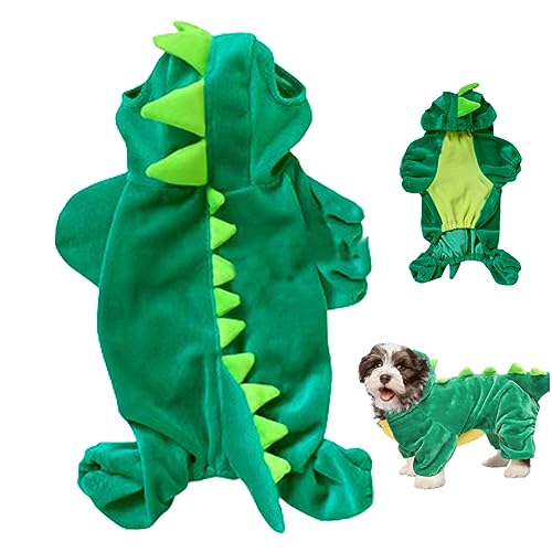 Jorzer Haustier Dog Dinosaurier Kostüm Größe XXL niedliche Halloween Hund Kostüm Jacke Mantel warmes Kristall Samt Winter Pet Pet Clodie Casual Cosplay Requisiten für Halloween -Party von Jorzer