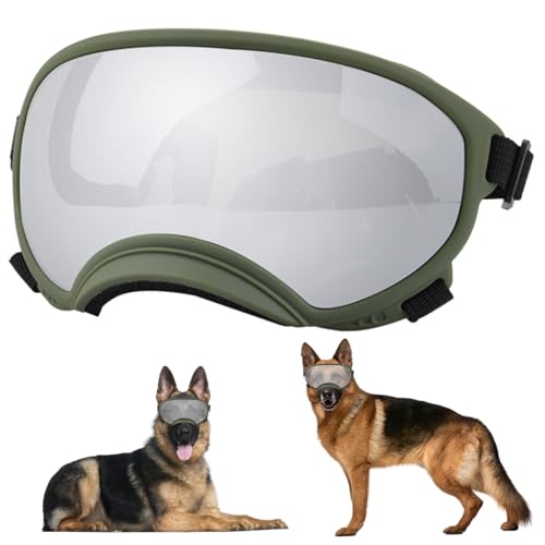 Jorzer Hund Sonnenbrille Große Hundbrille mit verstellbarem Riemen UV-Schutzbrille für Hunde Winproof Welpe Sonnenbrille für mittelgroße Haustiergläser Hunde Augenschutz Jorzer Hund Sonnenbrille Große Hundbrille mit verstellbarem Riemen UV-Schutzbrille für Hunde Winproof Welpe Sonnenbrille für mittelgroße Haustiergläser Hunde Augenschutz von Jorzer