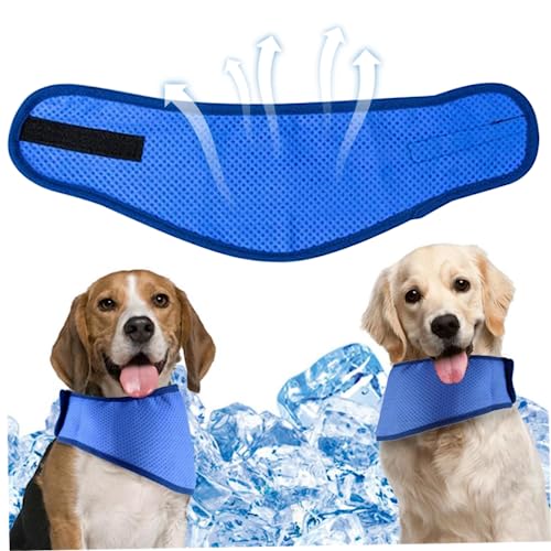 Jorzer Hundekühlung Bandana Hals Girth PVA Sofortiger Kühlschal für Hunde Atmungsaktives Haustier-Eishalsband mit verstellbarem Befestigungsband Summer Pet Supply (M) 12,20-16,54 Zoll von Jorzer