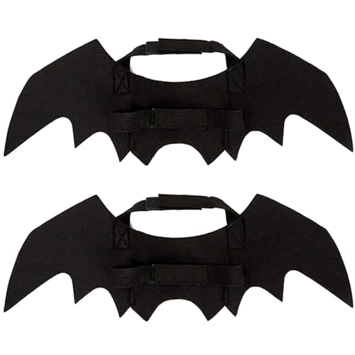 Jorzer Katzenfledermausflügel, 2pcs Verstellbare Filzschlägerflügel für Katze, Vampire niedliche Halloween -Kostüm Kostüm Zettel Accessoires für Cosplay -Party von Jorzer