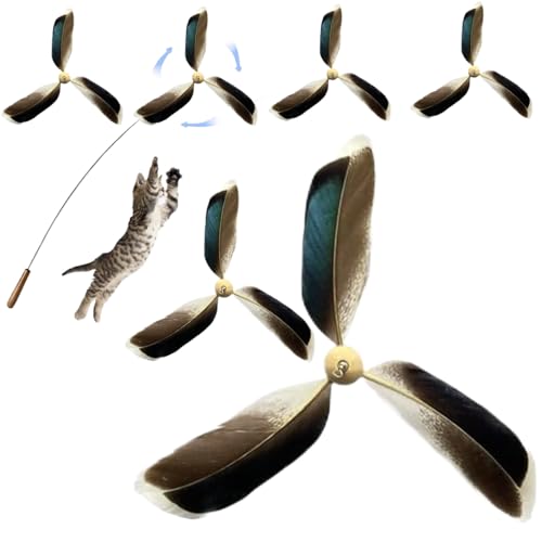 Jorzer Katzenspielzeug -Nachfüllung, 6pcs 6, 3 Zoll Propeller Katzenspielzeug Ersatz Interaktiver Zauberstab nachfüllen, Zauberstab von Jorzer