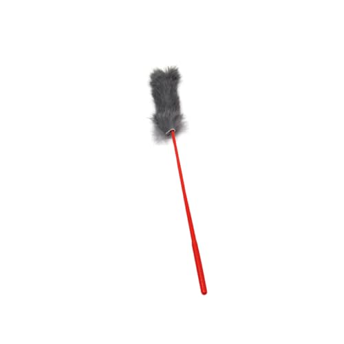Jorzer Klassische Katzenspielzeug -Teaser -Katzen -Kätzchen -Haustierspielzeug Interaction Stick Toy Chaser Zauberstabstier liefert lustige Trainingsspielzeug Streifen zufällige Farbstock, Plüsch von Jorzer