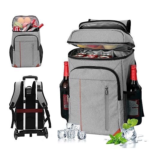 Jorzer Kühler Rucksack großer Kapazität Picknick-Rucksack-Lecksack isolierter Kühltasche Halten Sie 30 Dosen und halten Sie den kühlen Kühl-Rucksack für Wandern, Camping, Strand, Park Day Trips von Jorzer