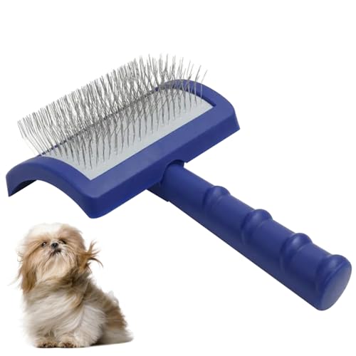 Jorzer Slicker Pinsel für Hunde professioneller Hund Slicker Pinsel für die Pflege von Haustier Haar Langer Stift mit rutschfest von Jorzer