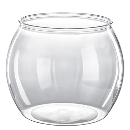 Plastikfischschalen 6.3 '' Dia Clear Goldfish Bowl Bruchfische Fischschüssel Vase Kleiner Aquarium Goldfische, Vase, Plastik, Schalen für von Jorzer