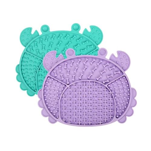 Joselin 2 Stück Leckmatte für Hunde, Leckmatte für Langsame Fütterung, Leckpad Zur Linderung Von Angstzuständen mit Saugnäpfen für Butterleckerlis Joselin 2 Stück Leckmatte für Hunde, Leckmatte für Langsame Fütterung, Leckpad Zur Linderung Von Angstzuständen mit Saugnäpfen für Butterleckerlis von Joselin