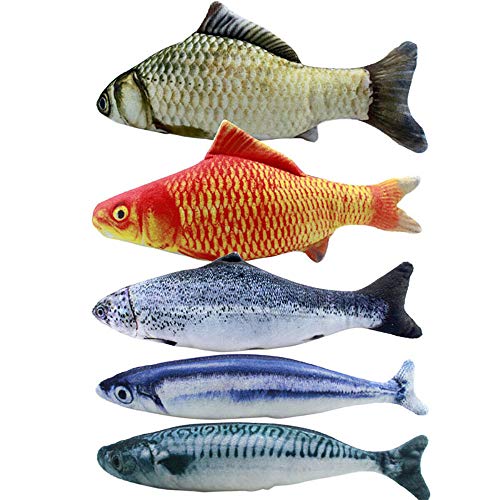 Josenidny 5PCS Katzenminze Fisch Spielzeug für 20Cm Spielzeug Fisch Kissen Katzenminze Spielzeug von Josenidny