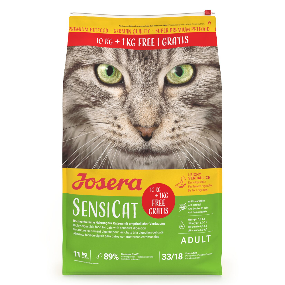 1 kg gratis! 11 kg Josera - SensiCat von Josera