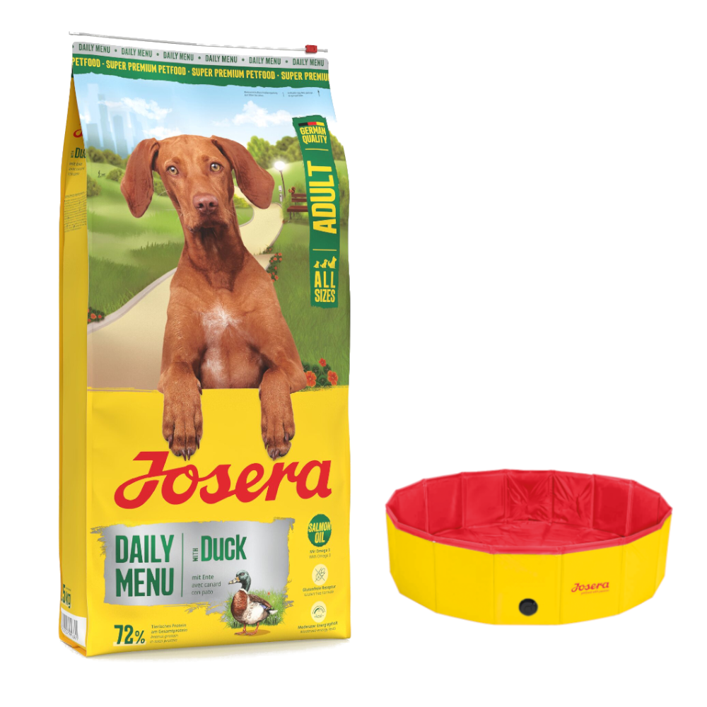 10 kg / 12, 5 kg Josera Hundefutter + Hundepool Pet - Ø 120 x H 30 cm gratis! - Daily Menu Adult Ente 12,5 kg 10 kg / 12, 5 kg Josera Hundefutter + Hundepool Pet - Ø 120 x H 30 cm gratis! - Daily Menu Adult Ente 12,5 kg von Josera