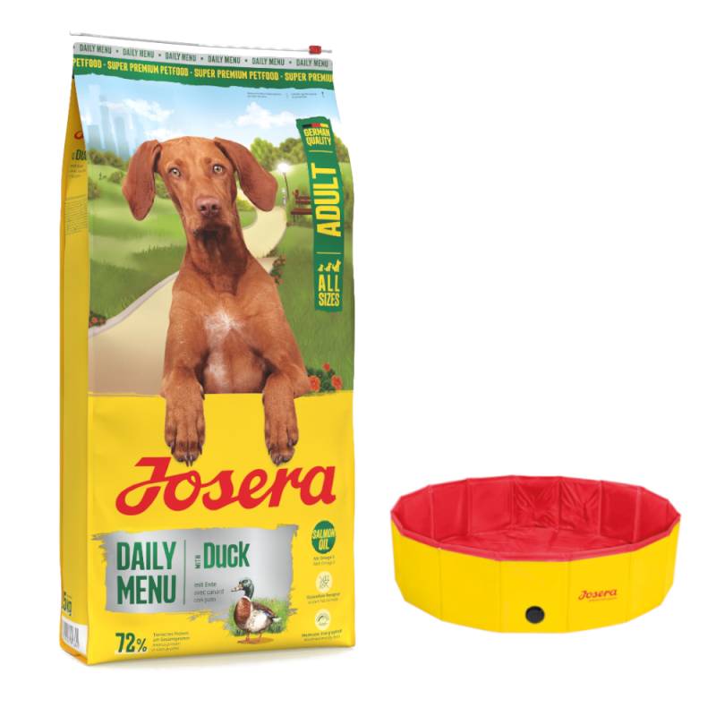 10 kg / 12, 5 kg Josera Hundefutter + Hundepool Pet - Ø 120 x H 30 cm gratis! - Daily Menu Adult Ente 12,5 kg 10 kg / 12, 5 kg Josera Hundefutter + Hundepool Pet - Ø 120 x H 30 cm gratis! - Daily Menu Adult Ente 12,5 kg von Josera