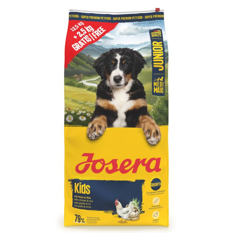 2,5 kg gratis! 15 kg Josera - Medi/Maxi Junior Kids 2,5 kg gratis! 15 kg Josera - Medi/Maxi Junior Kids von Josera