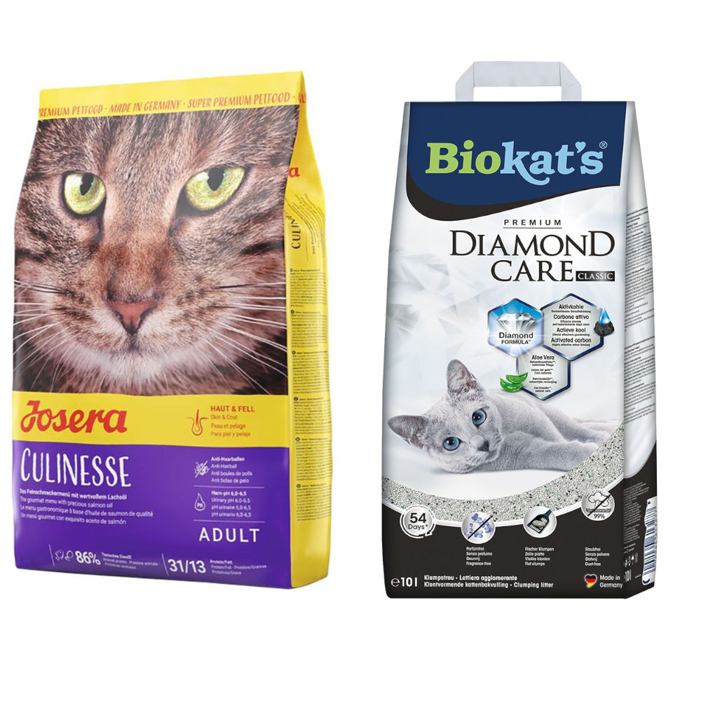2 kg Josera Trockenfutter + 10 L Biokat´s Katzenstreu zum Sonderpreis! - 2 kg Culinesse + 10 L Diamond Care Classic 2 kg Josera Trockenfutter + 10 L Biokat´s Katzenstreu zum Sonderpreis! - 2 kg Culinesse + 10 L Diamond Care Classic von Josera