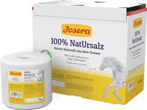 JOSERA 100% Natursalz (1 x 5 kg) | Reines Steinsalz aus dem Urmeer | Wertvolle Ergänzung zu jeder Futterration | Einzelfuttermittel für Pferde von Josera