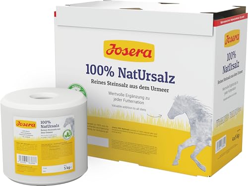 JOSERA 100% Natursalz (1 x 5 kg) | Reines Steinsalz aus dem Urmeer | Wertvolle Ergänzung zu jeder Futterration | Einzelfuttermittel für Pferde | 1er Pack von Josera