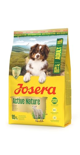 JOSERA Adult Active Nature mit Lamm (1 x 3 kg) | Premium Trockenfutter für ausgewachsene, aktive Hunde | Immune Plus für EIN intaktes Immunsystem | Glutenfreie Rezeptur | 1er Pack von Josera