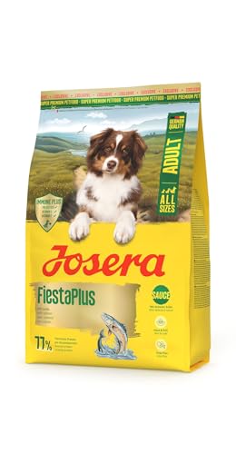 JOSERA Adult FiestaPlus mit Lachs (1 x 3 kg) | Premium Trockenfutter für ausgewachsene Hunde | Mit Vitaminen und leckerer Soße | Immune Plus für EIN intaktes Immunsystem | glutenfrei | 1er Pack von Josera