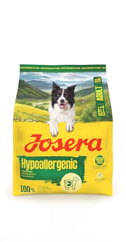 JOSERA Adult Hypoallergenic (1 x 900 g) | Premium Trockenfutter für Erwachsene Hunde mit Unverträglichkeiten | Insekten als einzige tierische Proteinquelle | getreidefrei | hochverdaulich | 1er Pack von Josera
