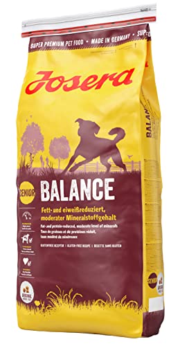 JOSERA Balance (1 x 15 kg) | Senior | Premium Trockenfutter für ausgewachsene ältere Hunde | Geflügel & Reis | fett- und eiweißreduziert speziell für Senioren | weizenfrei | Hundefutter | 1er Pack von Josera