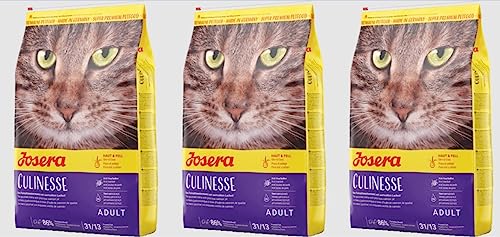 JOSERA Culinesse (3 x 400 g) | Katzenfutter mit Lachsöl | Super Premium Katzenfutter für ausgewachsene Indoor und Outdoor Katzen | 3er Pack von Josera