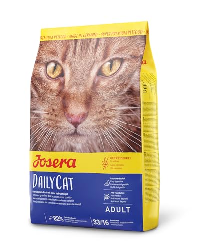 JOSERA DailyCat (1 x 2 kg) | getreidefreies Katzenfutter mit Geflügel, Kräutern und Früchten | Super Premium Trockenfutter für ausgewachsene Katzen | 1er Pack von Josera