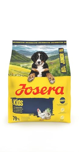 JOSERA Junior Kids Huhn & Reis (1 x 900 g) | Premium Trockenfutter für wachsende größere Hunde | zur Aufzucht & optimalen Versorgung größerer Welpen ab der 6. Lebenswoche | glutenfrei | 1er Pack von Josera