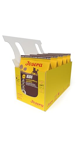 JOSERA Kids (5 x 900 g) | Junior | Premium Trockenfutter für wachsende Hunde | Geflügel & Reis | zur Aufzucht größerer Hunde ab der 6. Lebenswoche | weizenfrei | Hundefutter | 5er Pack von Josera