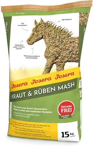 JOSERA Kraut & Rüben Mash (1 x 15 kg) | Premium Pferdefutter Mash | Pferdefutter mit Leinsamen | Stärke- und zuckerreduziert | voll mineralisiert | 1er Pack von Josera