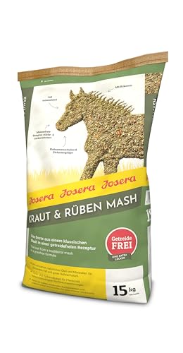 JOSERA Kraut & Rüben Mash (1 x 15 kg) | Premium Pferdefutter Mash | Pferdefutter mit Leinsamen | Stärke- und zuckerreduziert | voll mineralisiert | 1er Pack von Josera